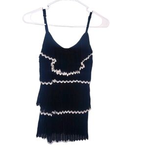 CACHE Womens Black & White Top Size Small